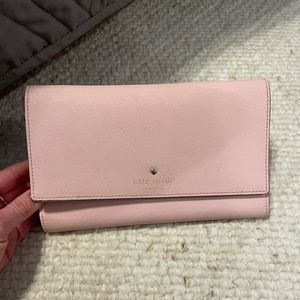 Light pink Kate Spade travel wallet